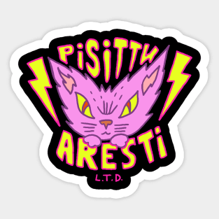 Stray Cat Logo Pisittu Aresti LTD - by Miskel Design Sticker